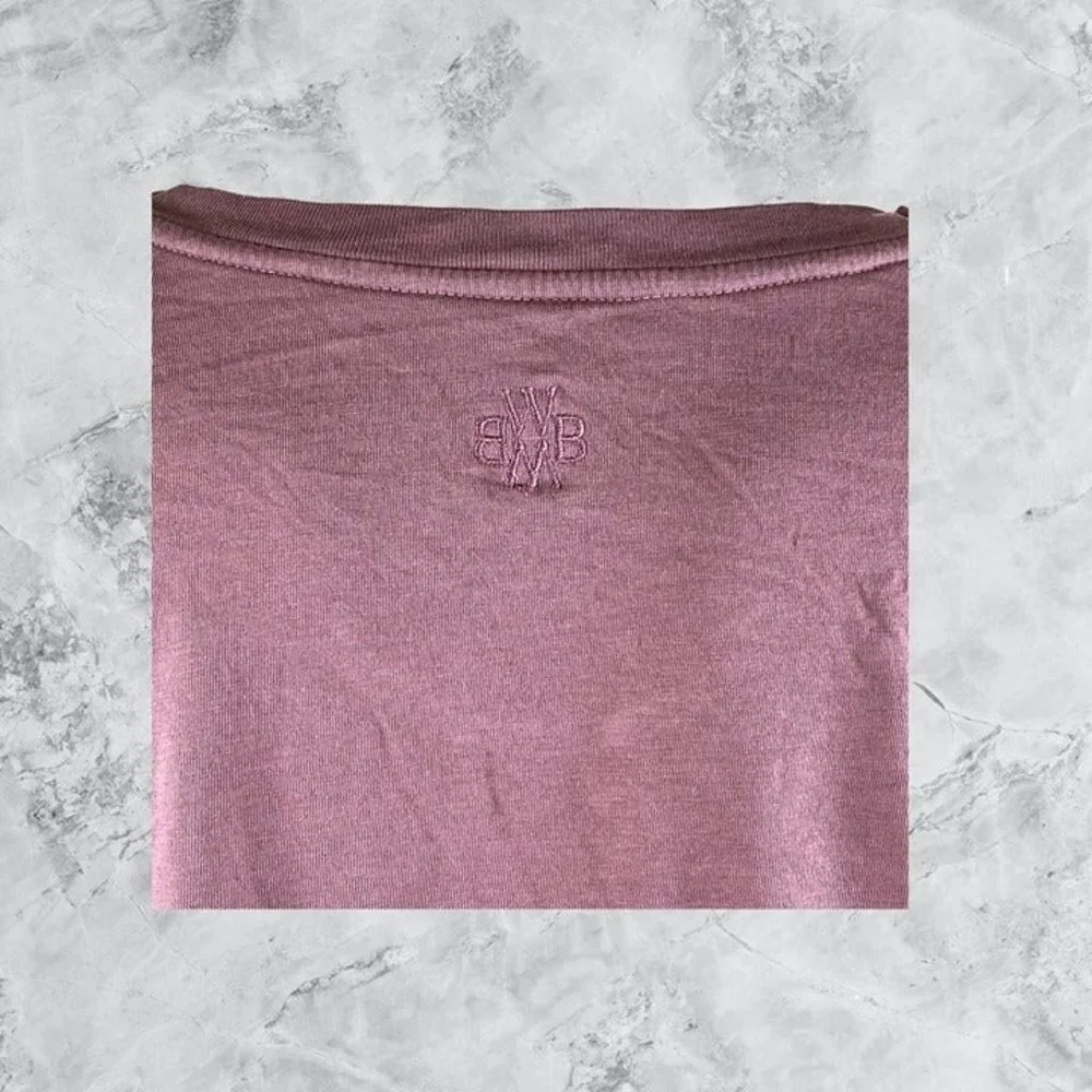 WellBeing + BeingWell Stella Long Sleeve Cropped Tee - Rose Taupe